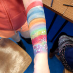 Atelier de peinture sur corps.
