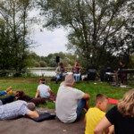 Trio Brindezingue, musique au plan d'eau, 2022.